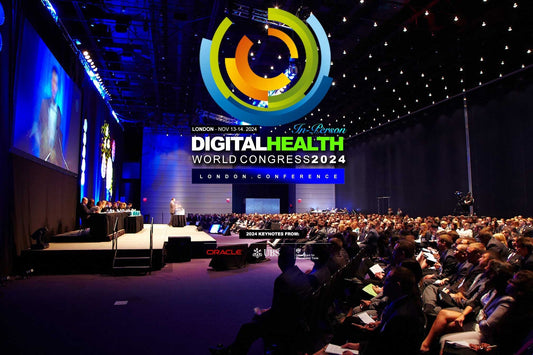 Large audience attending Digital Health World Congress 2024 in London conference hall.