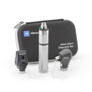 Welch Allyn 3.5V Diagnostic Set - Coaxial LED Ophthalmoscope, Basic LED Otoscope, Alkaline C-Cell Battery Handle and Hard Case