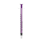 1ml Syringe Purple Plunger x 100