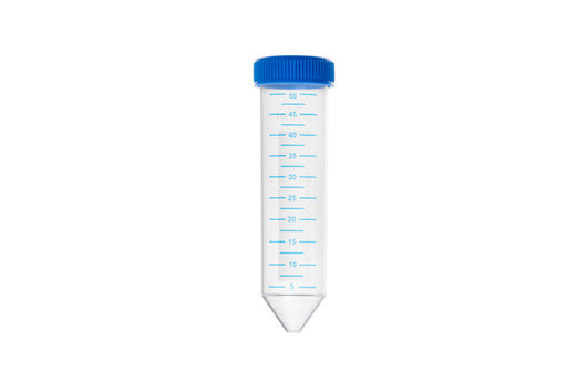 50 mL Polypropylene Conical Centrifuge Tubes – Sterile, Graduated, Blue Screw Cap (30 x 115 mm)