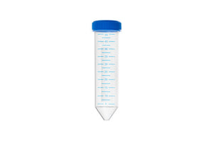 50 mL Polypropylene Conical Centrifuge Tubes – Sterile, Graduated, Blue Screw Cap (30 x 115 mm)
