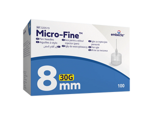 Micro-Fine™ 8mm 30G Insulin Pen Needles - Box of 100