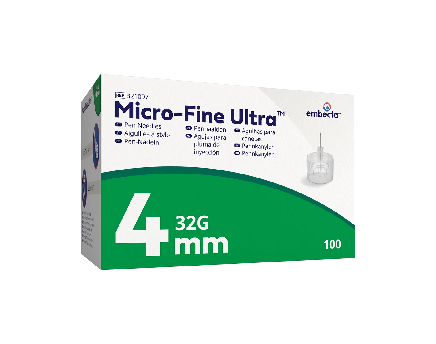 Micro-Fine™ Ultra Pen Needles 32G x 4mm - Box of 100