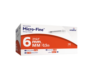 Micro-Fine™ 0.5ml 6mm Insulin Syringe - Box of 100