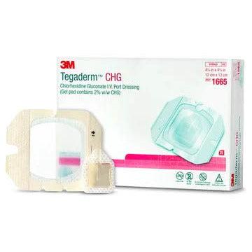 3M Tegaderm CHG Chlorhexixdine I.V. Port Dressing Kit 12 x 12cm - Box of 25