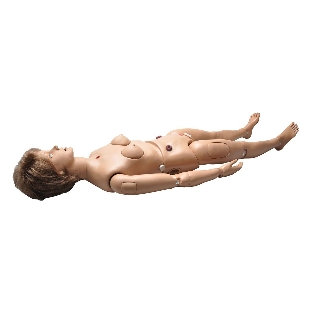 3B Scientific Clinical Chloe™ patient care simulator featuring realistic sculpted stomas for medical training practice.