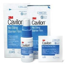 Pack of 5 3M Cavilon No Sting Barrier Film bottles showing labels and packaging for skin protection.