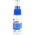 3M Cavilon No Sting Barrier Film Spray 28ml bottle with white spray nozzle and clear label, designed for skin protection.
