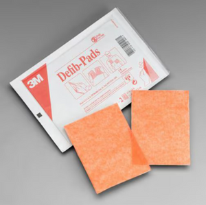 3M Defib Pads 2346N, 114mm x 152mm, pack of 10 pairs, medical defibrillator electrode pads on a white background.