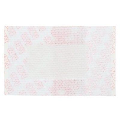 3M Medipore soft cloth adhesive wound dressing pad, 5x7cm, used for gentle wound protection and secure adhesion on skin.