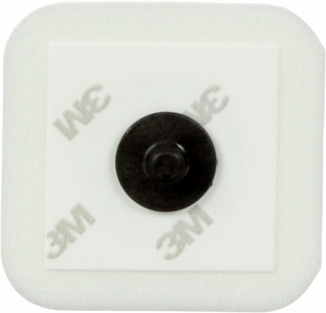 Close-up of 3M Monitoring Electrodes, a pack of 800, showing the adhesive electrodes used for medical monitoring applications.
