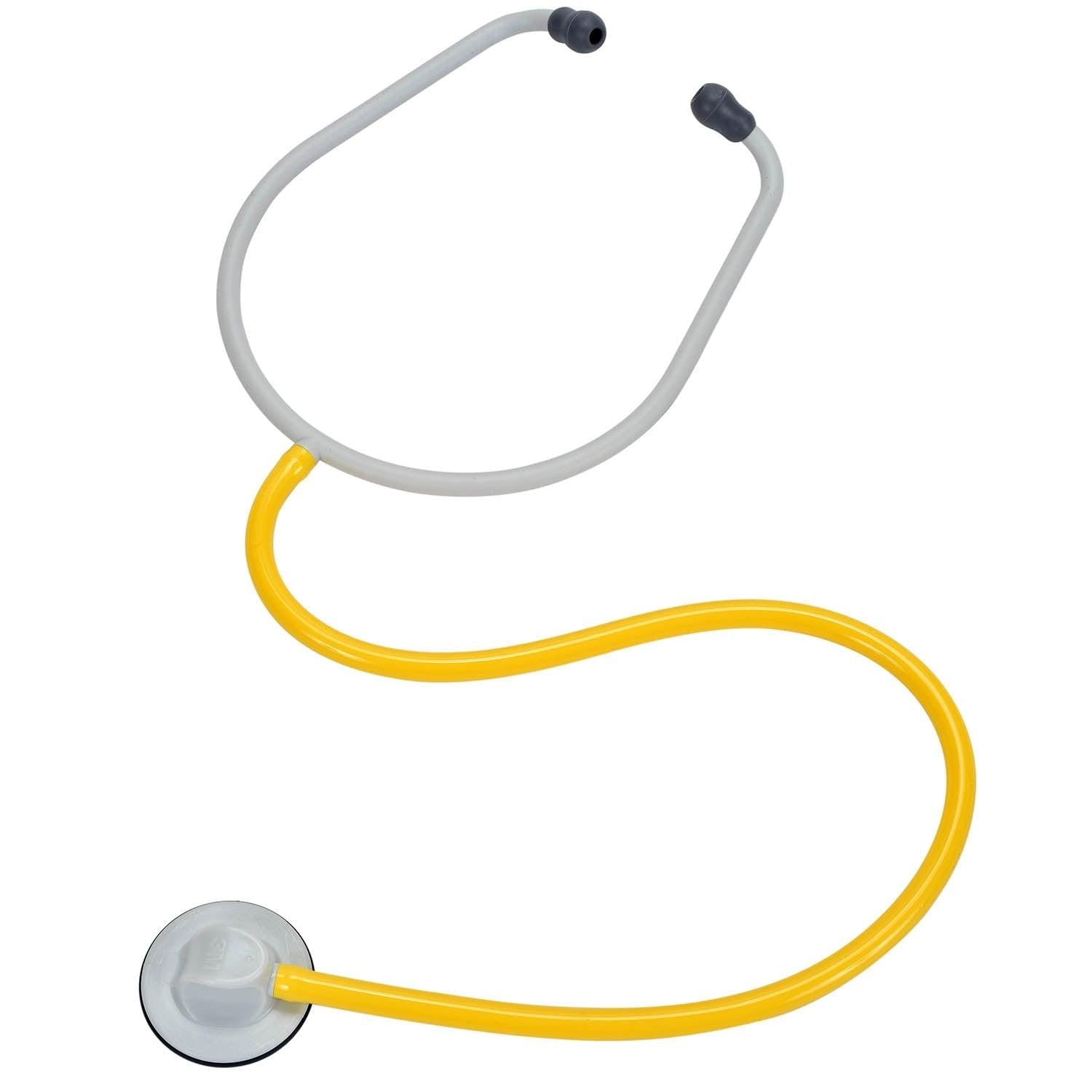 Pack of 100 adult 3M™ single-patient stethoscopes, blue tubing and chest piece, designed for medical professionals.