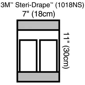 3M Steri-Drape Instrument Pouch, non-sterile, box of 200, showing clear view of sealed medical instrument pouches