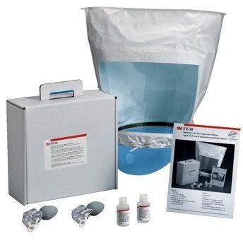 3M Sweet Fit Test Kit for respiratory mask fit testing, featuring testing solutions and accessories in a compact package.