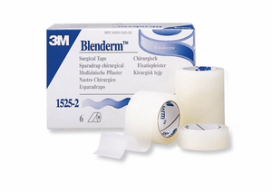 Box of 6 3M Blenderm surgical tape, 5cm wide, flexible medical adhesive tape for wound protection and securement.