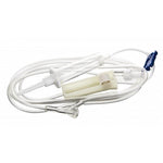 Simple Solution gravity administration set by 3S Healthcare, non-vented single IV infusion set with tubing and drip chamber.