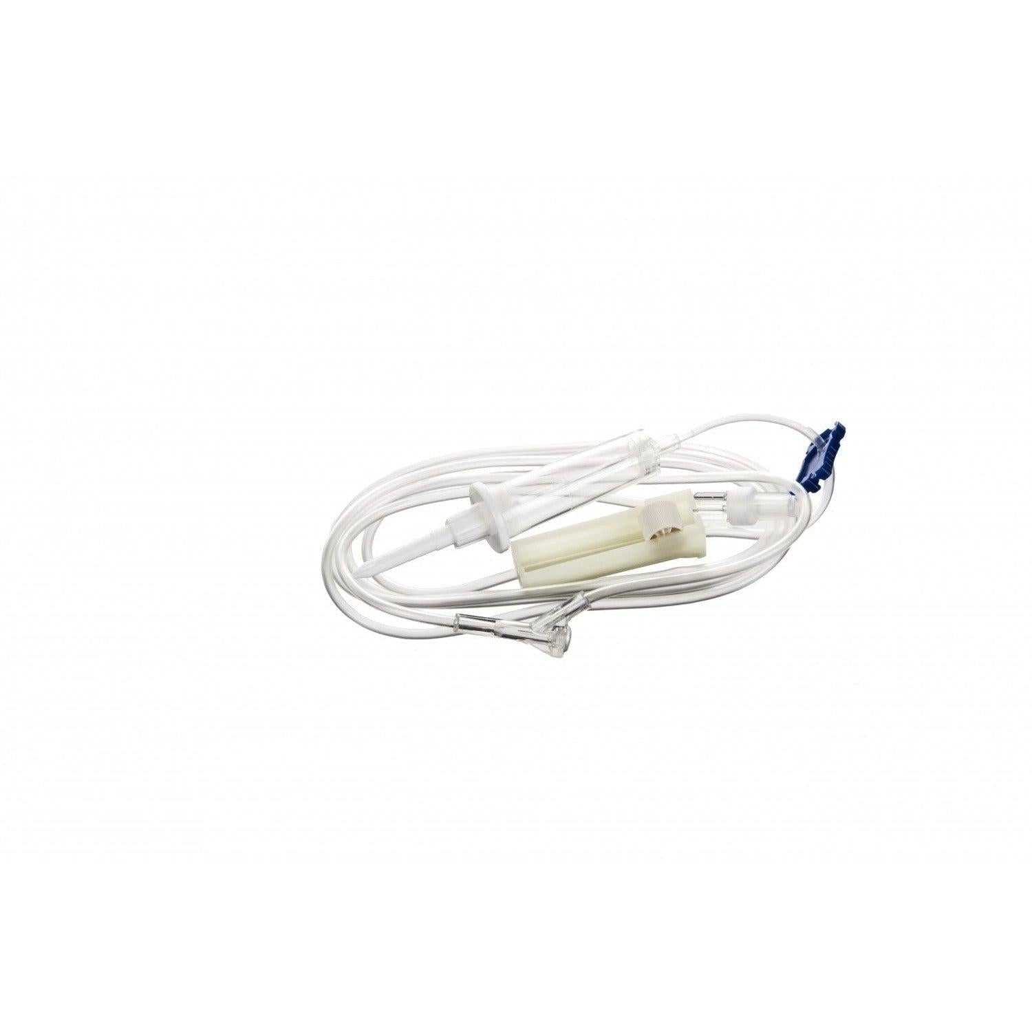 Simple Solution gravity administration set by 3S Healthcare with vented single-use design for medical fluid delivery.
