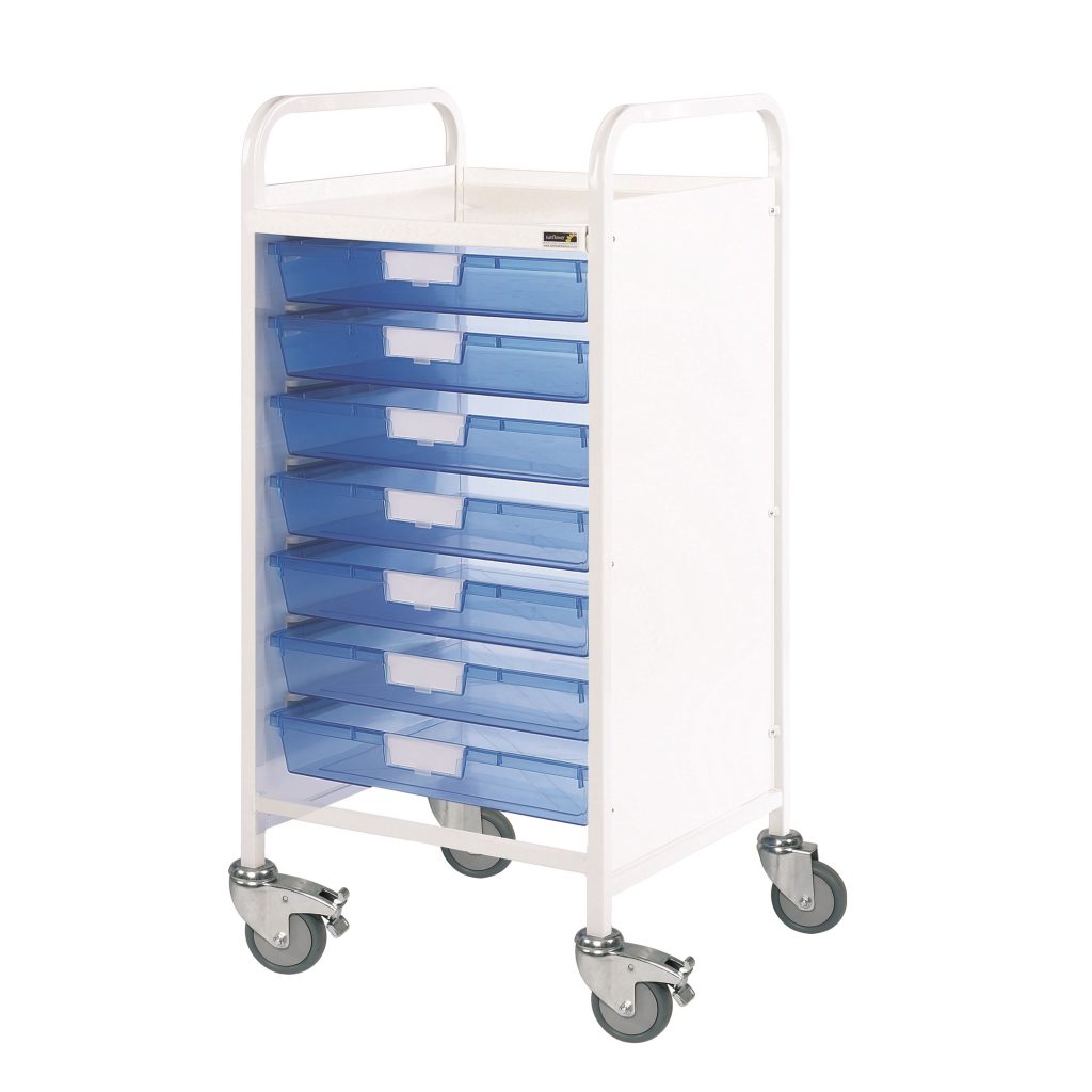 Sunflower Vista 55 Trolley - 7 Single Trays - Blue