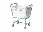Bristol Maid mild steel hamper trolley with bag hooks and castors