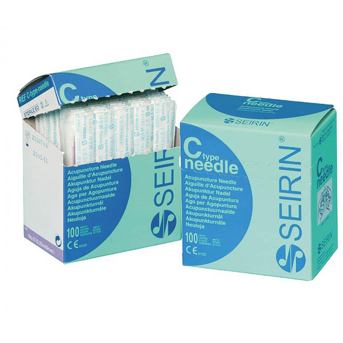 Acupuncture Needle Seirin B 40mm x 0.25mm Violet Box 100