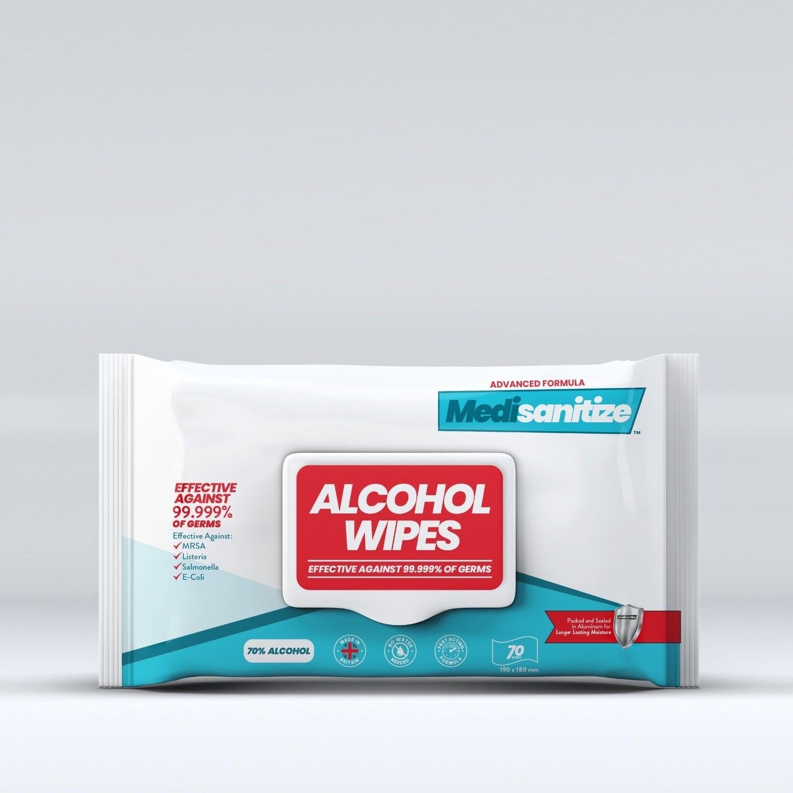 Alcohol Surface Wipes (70% IPA) - Pack of 70