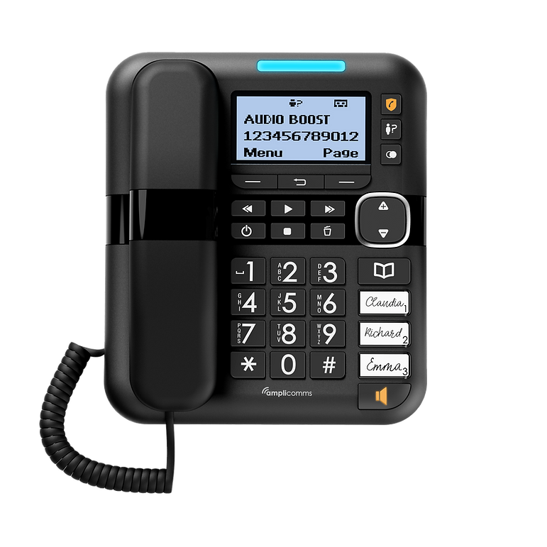 Amplicomms BigTel 1580 Combo Black - Cordless Phone