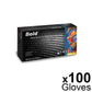 Aurelia Bold - Nitrile Powder Free Non-sterile Examination Gloves - Black, Box Of 100 - Small
