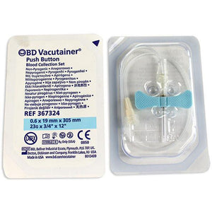 BD Push Button Blood Set 23g x 0.75 Per 50 W/out Luer Adaptor 12 Tubing
