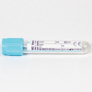 BD Vacutainer EST Plus Citrate Tube with Light Blue BD Hemogard Closure per 100