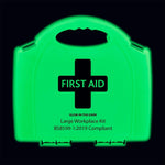 BS8599-1 Large Workplace First Aid Kit in Glow In The Dark Aura Box - 3402