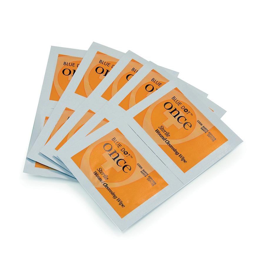 Blue Dot Sterile Saline Wipes (Bag 10)