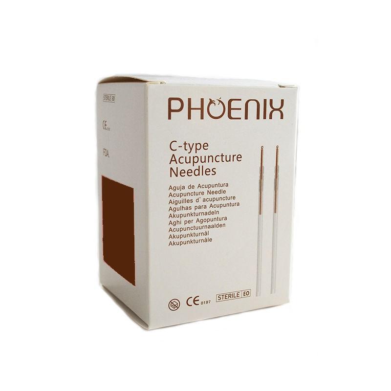 C-Type Copper Acupuncture Needles 0.30 x 75mm in a Guide Tube