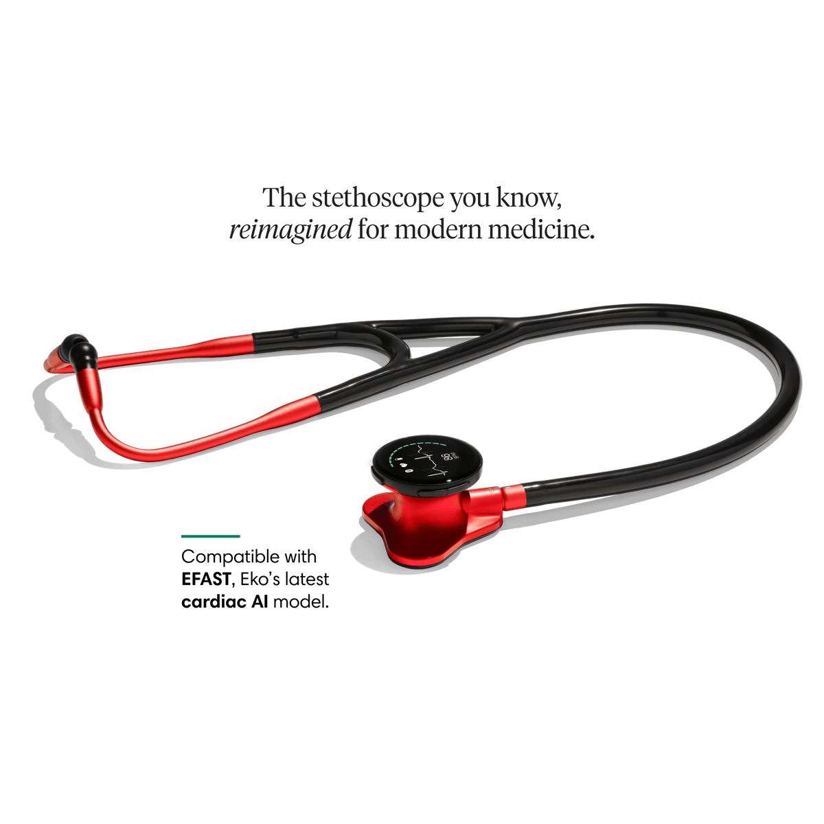 Eko CORE 500 digital stethoscope Ruby Red