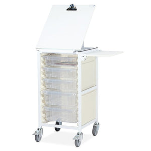 Bristol Maid single column chart trolley with chartboard and five caretrays