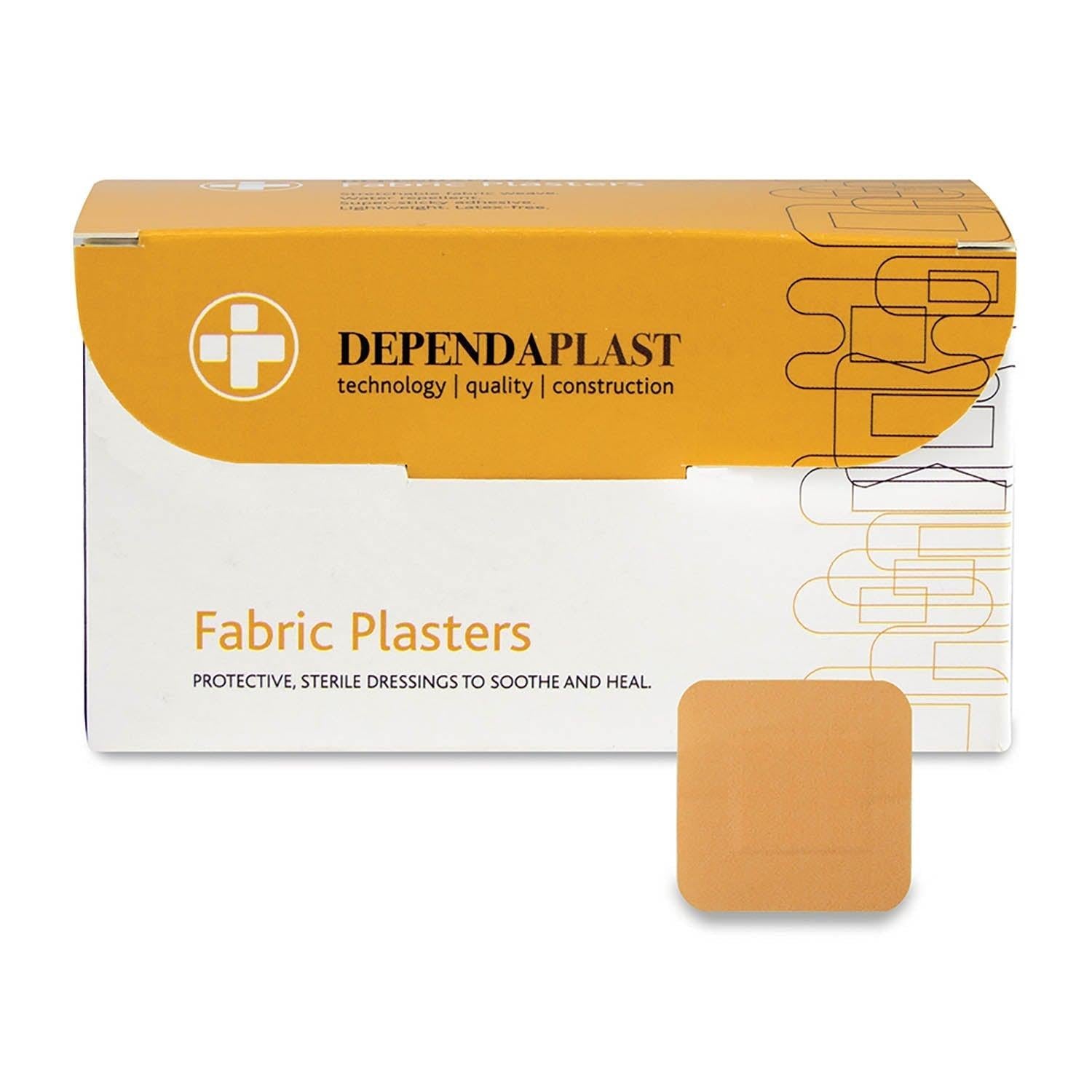 Dependaplast Fabric Plasters - 4cm x 4cm x 100