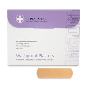 Dependaplast Washproof Plasters - 7.5cm x 2.5cm x 100