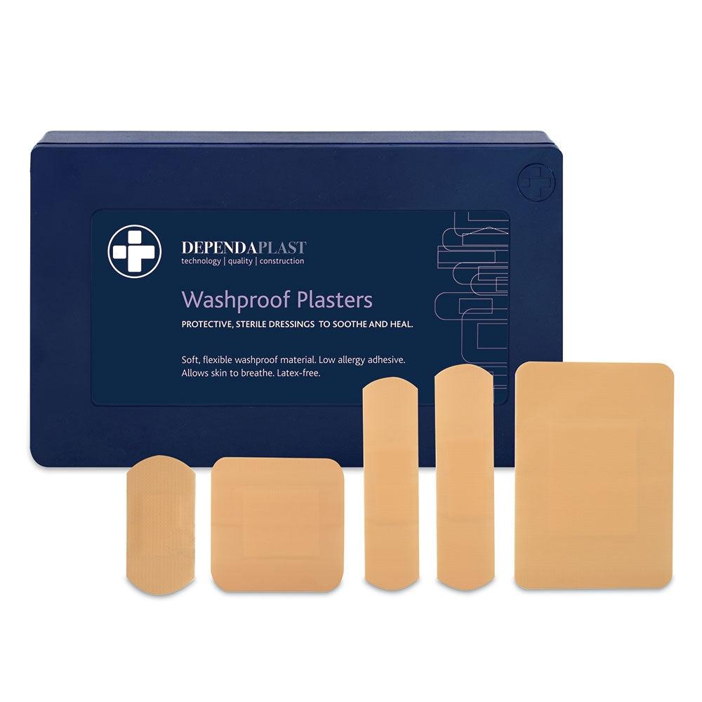 Dependaplast Washproof Plasters Box of 120 - Mixed Sizes