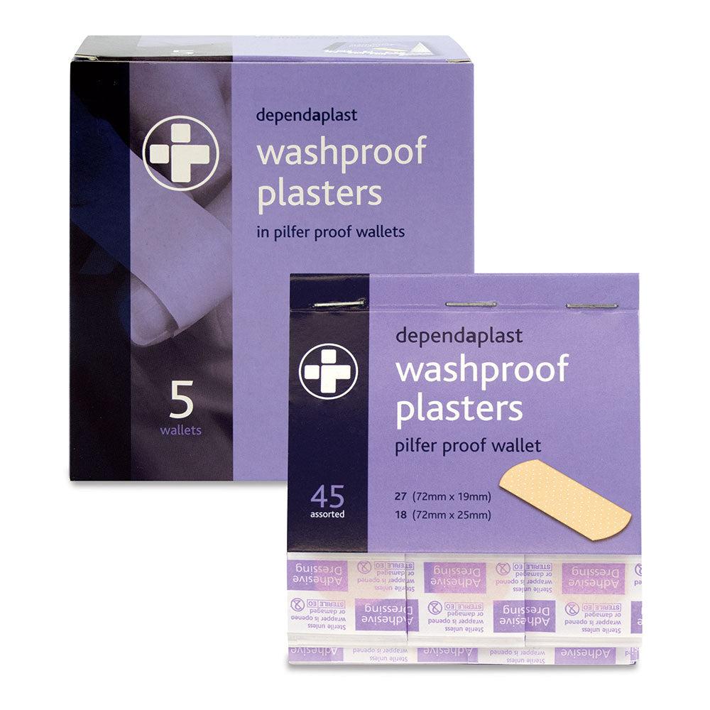 Dependaplast washproof pilfer proof plasters