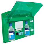 Double Premier Eye Wash Station - Green/Clear Lid