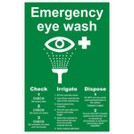 EMERGENCY EYE WASH S/A VINYL 300 X 200