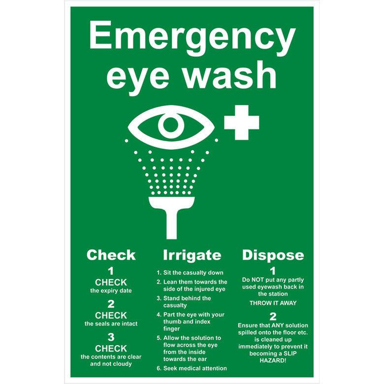 EMERGENCY EYE WASH S/A VINYL 300 X 200