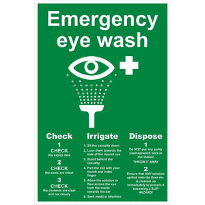 EMERGENCY EYE WASH S/A VINYL 300 X 200