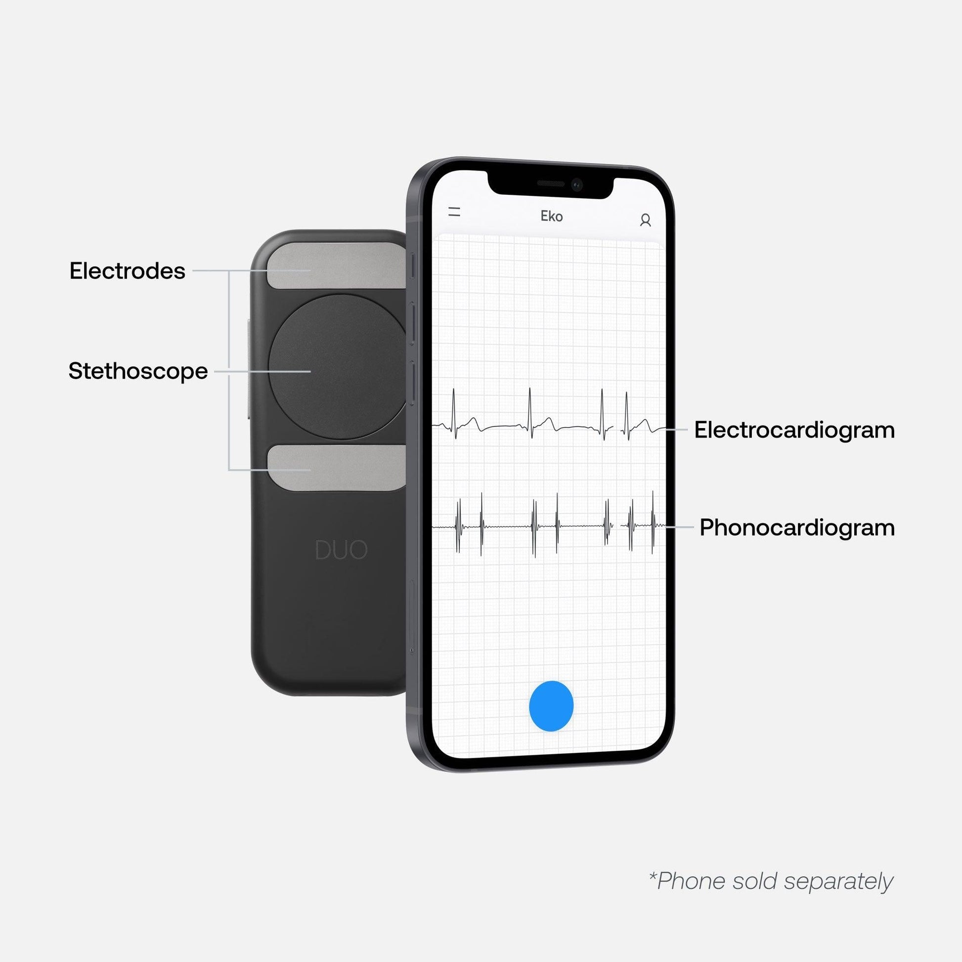 Eko DUO Portable ECG + Digital Electronic Stethoscope [Bluetooth]
