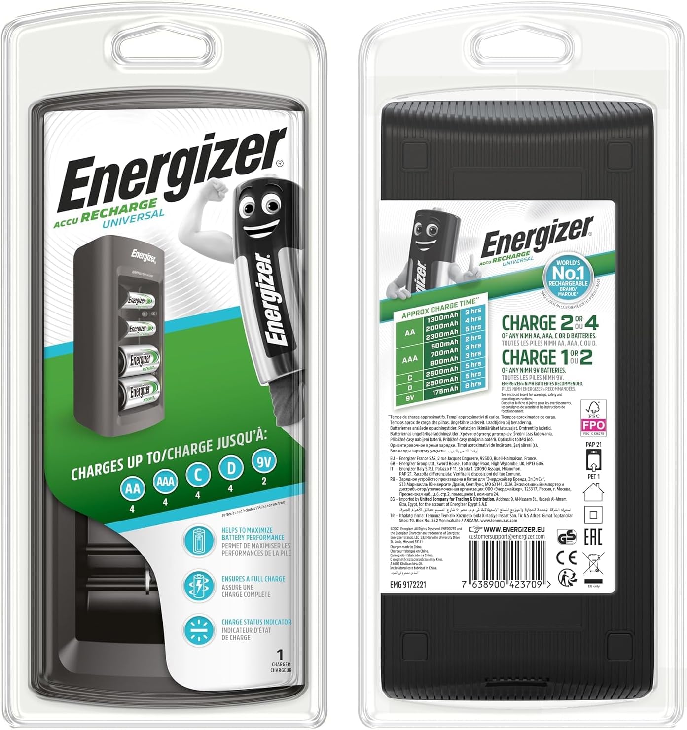 Energizer Universal Charger (Batteries Not Included)