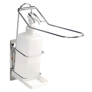 Bristol Maid lever operated angled stainless steel wall mounted alcohol gel holder