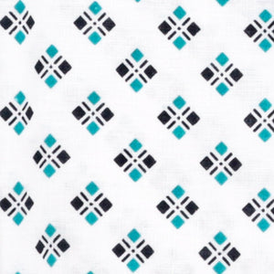 Gown Polycotton, Lap Over, Standard Blue Diamond - Single