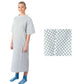 Gown Polycotton, Lap Over, Standard Blue Diamond - Single