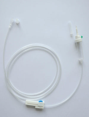 Gravity Set, 150cm Street Tube, PVC, Hydrophobic Air Filter, 15µm DCF, Spike M Fix Luer - Box of 100