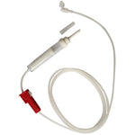 Gravity set, 180cm street tube, PVC, Hydrophobic Air Filter, 15µm AS, Spike M Fix Luer - Box of 100