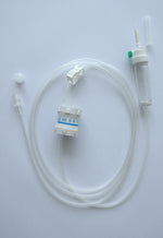 Gravity set, SS Flow180cm street tube, PVC, Hydrophobic Air Filter, 15µm DCF, Spike M Rot Luer - Box of100